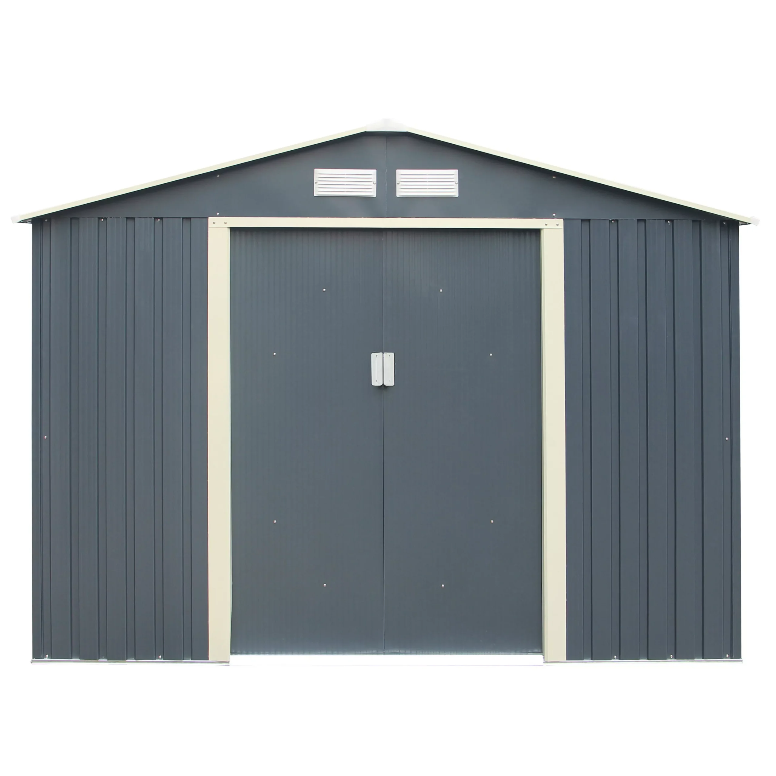 Rowlinson Trentvale 8x6 Apex Dark Grey Metal Shed 2 Rowlinson Trentvale 8x6 Apex Dark Grey Metal Shed - Image 2