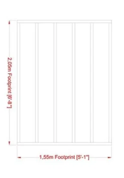 Shire 2X1.5 Timber Shed Base (L) 155cm X (W) 205cm -Hozelock Shop shire 2x1 5 timber shed base l 155cm x w 205cm5397007009255 01t BQ