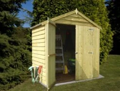 Shire 6x4 Ft Apex Overlap Shed With Floor -Hozelock Shop shire 6x4 ft apex overlap shed with floor5019804465446 05bq