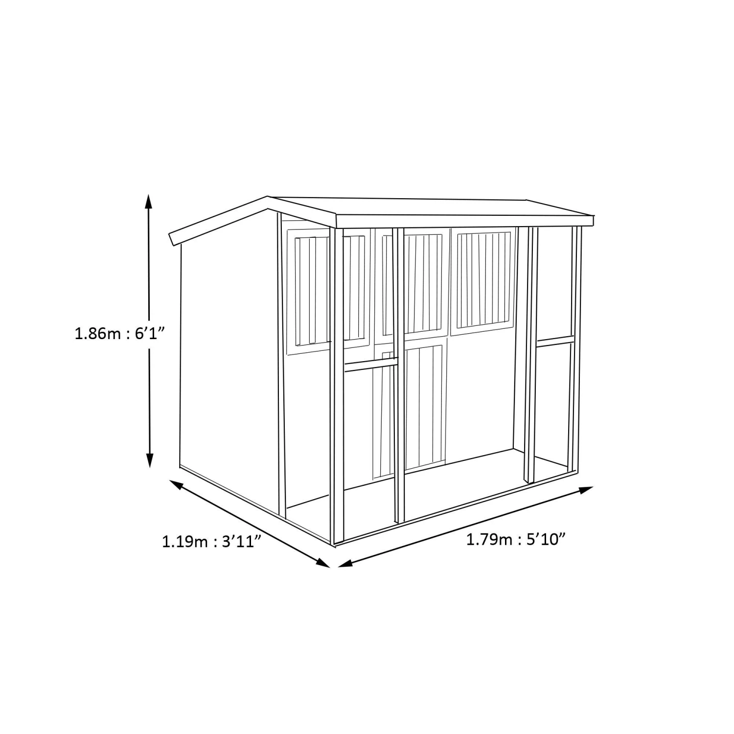 Shire 6x4 Jailhouse Whitewood Pine Playhouse Assembly Required 4 Shire 6x4 Jailhouse Whitewood Pine Playhouse Assembly Required - Image 4