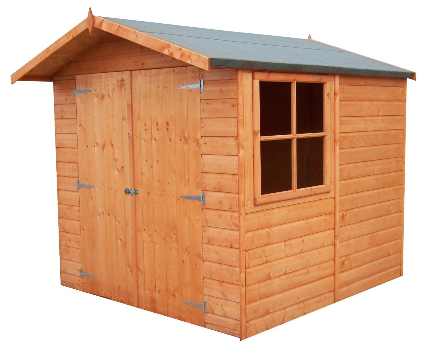 Shire Alderney 7x7 Ft Apex Shiplap Wooden 2 Door Shed With Floor (Base Included) - Assembly Service Included 2 Shire Alderney 7x7 Ft Apex Shiplap Wooden 2 Door Shed With Floor (Base Included) - Assembly Service Included - Image 2