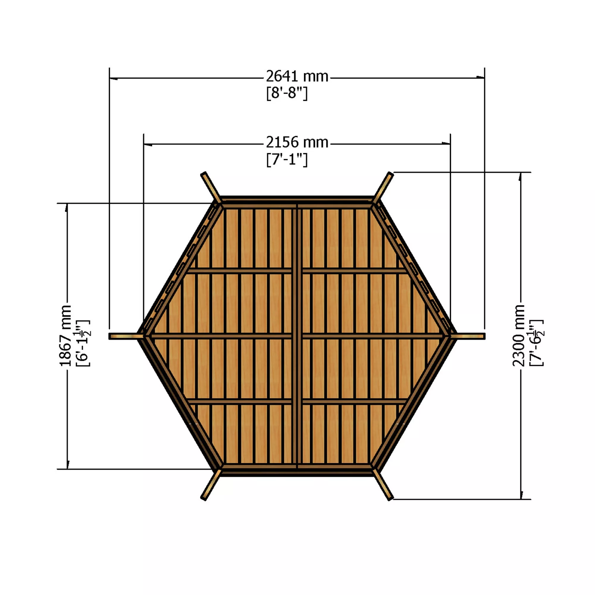 Shire Arbour, (H)2600mm (W)2160mm (D)1870mm - Assembly Required 5 Shire Arbour, (H)2600mm (W)2160mm (D)1870mm - Assembly Required - Image 5