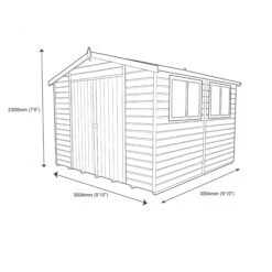 Shire Atlas 10x10 Ft Apex Shiplap Wooden 2 Door 2 Windows Shed With Floor -Hozelock Shop shire atlas 10x10 ft apex shiplap wooden 2 door 2 windows shed with floor5019804102006 03t