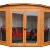 Shire Barclay 10x10 Safety Acrylic Pent Shiplap Wooden Summer House - Base Not Included