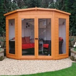 Shire Barclay 8x8 Safety Acrylic Pent Shiplap Wooden Summer House - Base Not Included -Hozelock Shop shire barclay 8x8 safety acrylic pent shiplap wooden summer house base not included5019804999200 02i bq