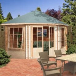 Shire Belvoir 10x10 Glass Apex Tongue & Groove Wooden Cabin - Base Not Included -Hozelock Shop shire belvoir 10x10 glass apex tongue groove wooden cabin base not included5019804252398 01i bq