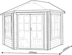 Shire Belvoir 10x10 Glass Apex Tongue & Groove Wooden Cabin - Base Not Included -Hozelock Shop shire belvoir 10x10 glass apex tongue groove wooden cabin base not included5019804252398 03t