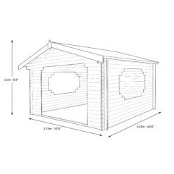 Shire Bere 11x11 Apex Tongue & Groove Wooden Cabin - Base Not Included -Hozelock Shop shire bere 11x11 apex tongue groove wooden cabin base not included5019804112548 01t