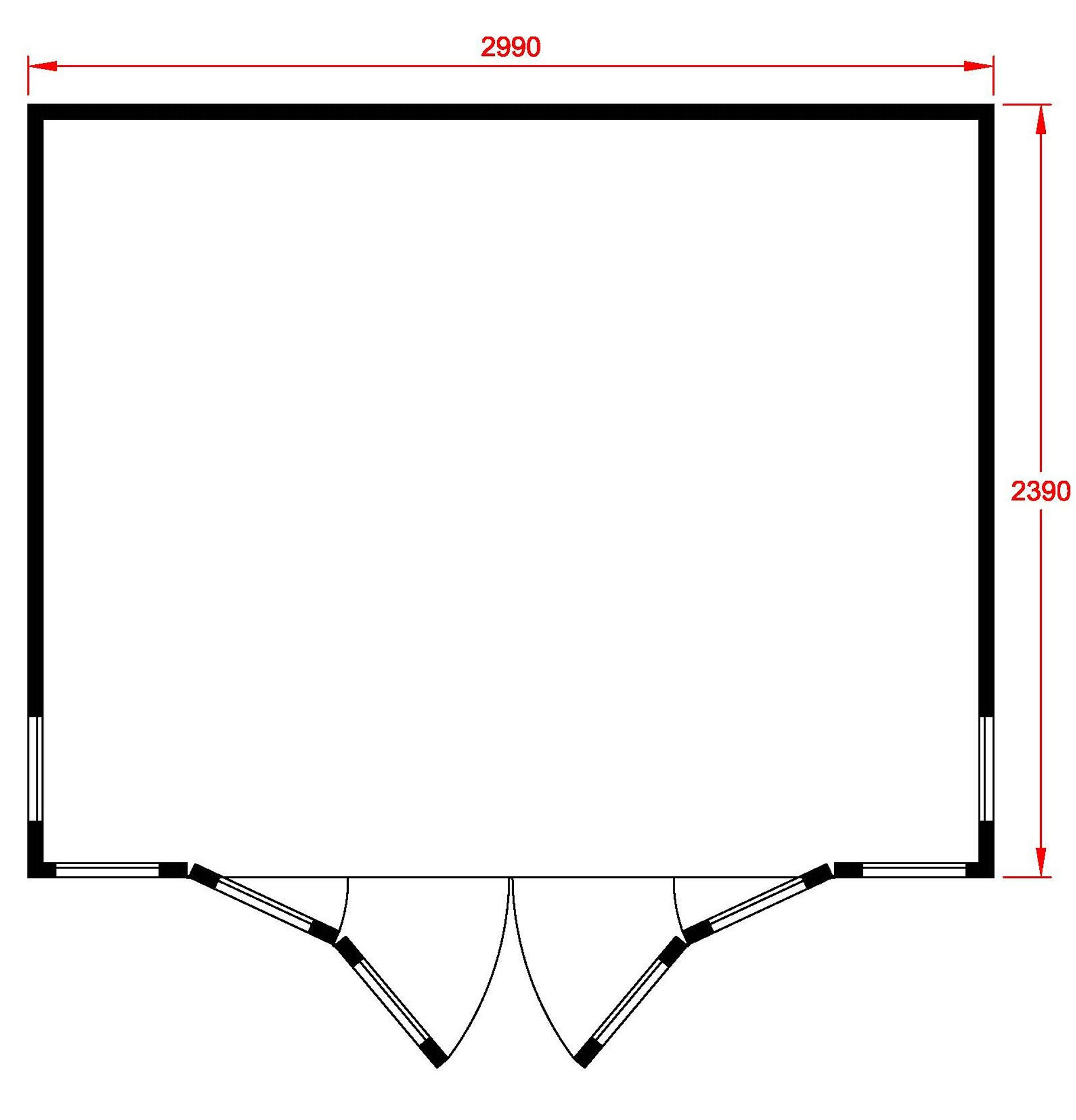 Shire Blenheim 10x8 Glass Bi-fold Door Apex Shiplap Wooden Summer House - Base Not Included 8 Shire Blenheim 10x8 Glass Bi-fold Door Apex Shiplap Wooden Summer House - Base Not Included - Image 8