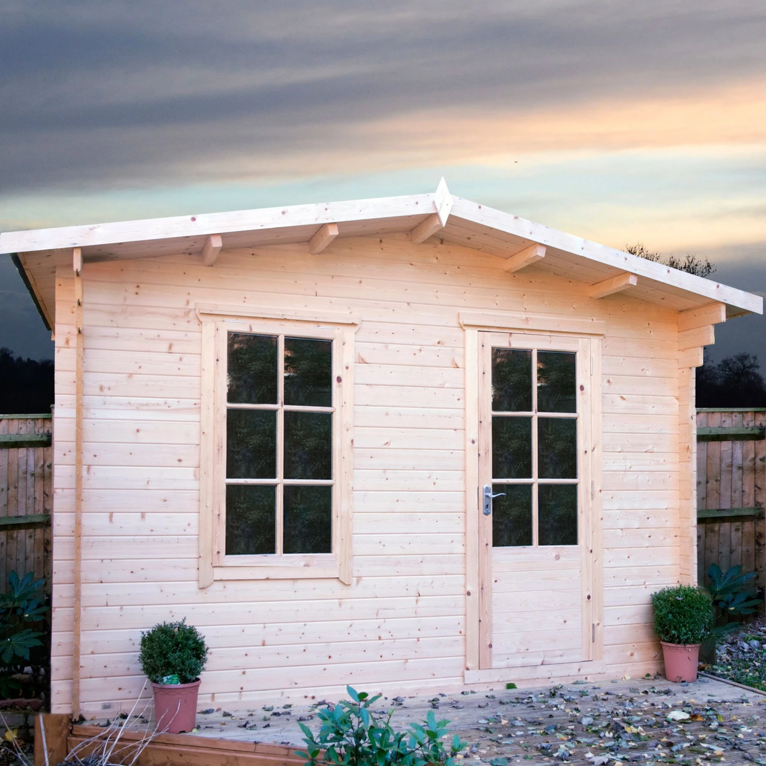Shire Bucknells 10x12 Ft Toughened Glass Apex Tongue & Groove Wooden Cabin With Tile Roof - Assembly Service Included 1 Shire Bucknells 10x12 Ft Toughened Glass Apex Tongue & Groove Wooden Cabin With Tile Roof - Assembly Service Included