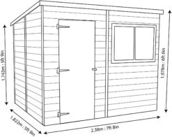 Shire Caldey 8x6 Ft Pent Shiplap Wooden Shed With Floor - Assembly Service Included -Hozelock Shop shire caldey 8x6 ft pent shiplap wooden shed with floor assembly service included5019804668410 03t