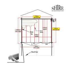Shire Cannock 10x8 Ft Toughened Glass Apex Tongue & Groove Wooden Cabin With Felt Tile Roof -Hozelock Shop shire cannock 10x8 ft toughened glass apex tongue groove wooden cabin with felt tile roof5019804111282 02t