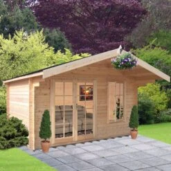Shire Cannock 10x8 Ft Toughened Glass Apex Tongue & Groove Wooden Cabin With Felt Tile Roof -Hozelock Shop shire cannock 10x8 ft toughened glass apex tongue groove wooden cabin with felt tile roof5019804111282 03i bq