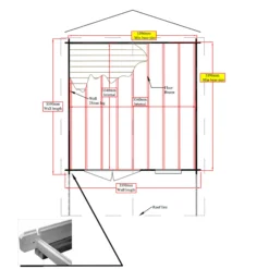 Shire Cannock 12x12 Toughened Glass Apex Tongue & Groove Wooden Cabin - Base Not Included -Hozelock Shop shire cannock 12x12 toughened glass apex tongue groove wooden cabin base not included5019804312122 02t