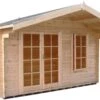 Shire Cannock 12x8 Glass Apex Tongue & Groove Wooden Cabin - Base Not Included
