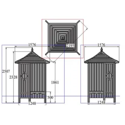 Shire Corner Arbour, (H)2510mm (W)1250mm (D)1250mm 5 Shire Corner Arbour, (H)2510mm (W)1250mm (D)1250mm -Hozelock Shop shire corner arbour h 2510mm w 1250mm d 1250mm5060437982220 01t bq