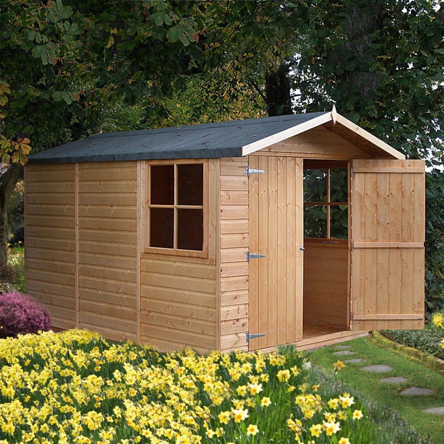Shire Guernsey 7x10 Ft Apex Shiplap Wooden Shed With Floor 1 Shire Guernsey 7x10 Ft Apex Shiplap Wooden Shed With Floor