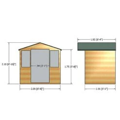 Shire Haddon 7x5 Glass Apex Shiplap Wooden Summer House - Base Not Included -Hozelock Shop shire haddon 7x5 glass apex shiplap wooden summer house base not included5019804118816 01t bq
