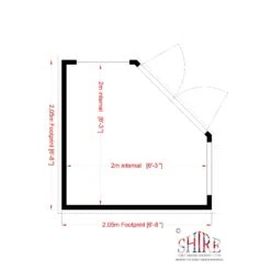 Shire Hampton 7x7 Toughened Glass Pent Shiplap Wooden Summer House - Base Not Included -Hozelock Shop shire hampton 7x7 toughened glass pent shiplap wooden summer house base not included5019804111121 02t
