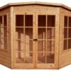 Shire Hampton 8x8 Glass Pent Shiplap Wooden Summer House - Base Not Included