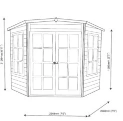Shire Hampton 8x8 Glass Pent Shiplap Wooden Summer House - Base Not Included 19 Shire Hampton 8x8 Glass Pent Shiplap Wooden Summer House - Base Not Included -Hozelock Shop shire hampton 8x8 glass pent shiplap wooden summer house base not included5019804889839 03t
