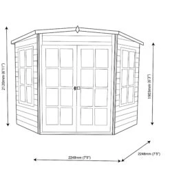 Shire Hampton 8x8 Toughened Glass Pent Shiplap Wooden Summer House - Base Not Included 11 Shire Hampton 8x8 Toughened Glass Pent Shiplap Wooden Summer House - Base Not Included -Hozelock Shop shire hampton 8x8 toughened glass pent shiplap wooden summer house base not included5019804111145 03t