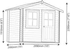 Shire Hartley 10x10 Apex Tongue & Groove Wooden Cabin 19 Shire Hartley 10x10 Apex Tongue & Groove Wooden Cabin -Hozelock Shop shire hartley 10x10 apex tongue groove wooden cabin5019804122998 04t