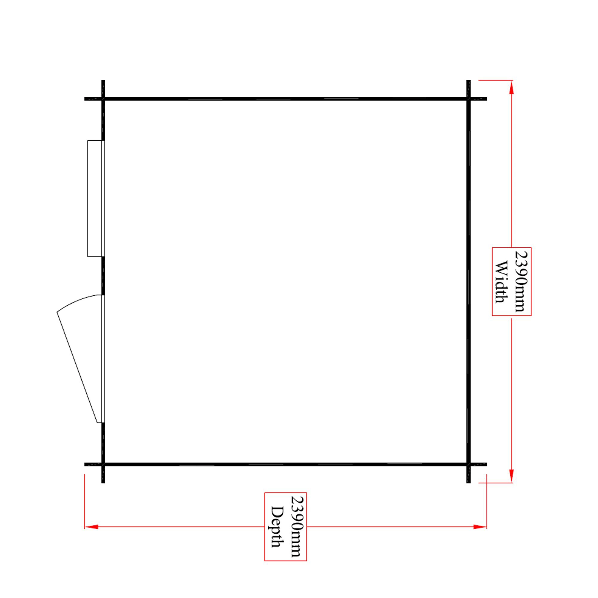 Shire Hartley 8x8 Apex Tongue & Groove Wooden Cabin - Assembly Service Included 9 Shire Hartley 8x8 Apex Tongue & Groove Wooden Cabin - Assembly Service Included - Image 9