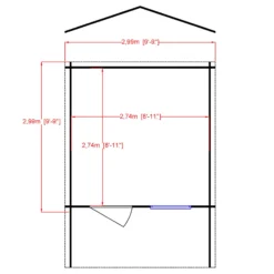 Shire Hopton 10x10 Toughened Glass Apex Tongue & Groove Wooden Cabin - Base Not Included -Hozelock Shop shire hopton 10x10 toughened glass apex tongue groove wooden cabin base not included5019804119202 02t bq