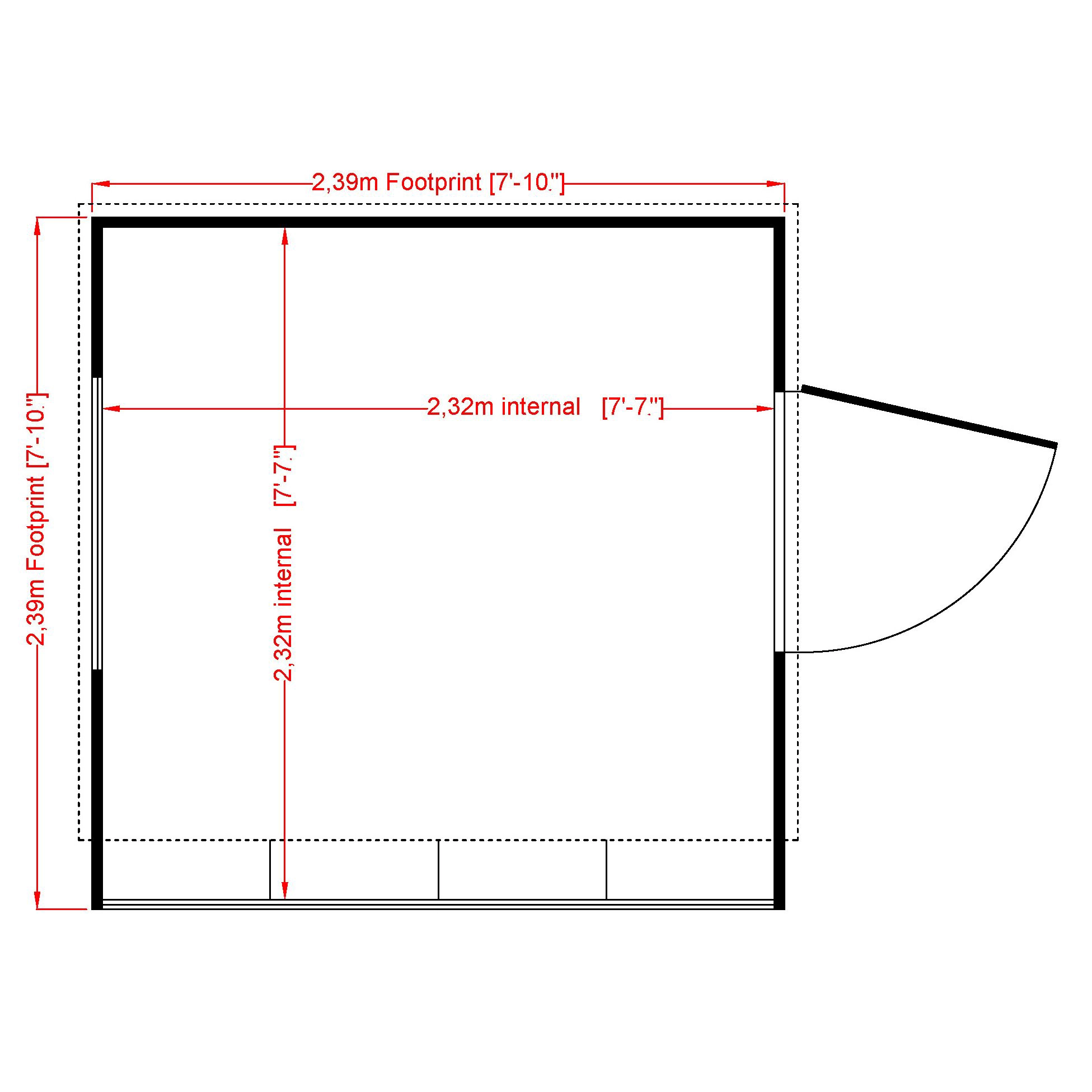 Shire Iceni 8x8 Ft Pent Shiplap Wooden Shed With Floor - Assembly Service Included 3 Shire Iceni 8x8 Ft Pent Shiplap Wooden Shed With Floor - Assembly Service Included - Image 3
