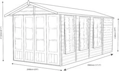 Shire Kensington 13x7 Apex Shiplap Wooden Summer House - Base Not Included 12 Shire Kensington 13x7 Apex Shiplap Wooden Summer House - Base Not Included -Hozelock Shop shire kensington 13x7 apex shiplap wooden summer house base not included5019804198139 02t