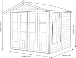 Shire Kensington 7x7 Glass Apex Shiplap Wooden Summer House - Base Included -Hozelock Shop shire kensington 7x7 glass apex shiplap wooden summer house base included5019804198504 01t