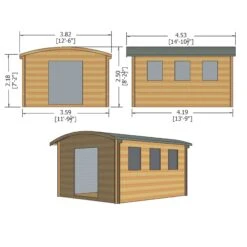Shire Kilburn 12x14 Ft Toughened Glass Curved Tongue & Groove Wooden Cabin -Hozelock Shop shire kilburn 12x14 ft toughened glass curved tongue groove wooden cabin5019804119684 02t bq