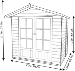 Shire Lumley 7x5 Glass Apex Shiplap Wooden Summer House - Base Not Included -Hozelock Shop shire lumley 7x5 glass apex shiplap wooden summer house base not included5397007006377 01t bq