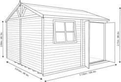 Shire Mammoth 10x10 Glass Apex Wooden Workshop - Base Not Included -Hozelock Shop shire mammoth 10x10 glass apex wooden workshop base not included5019804103133 03t