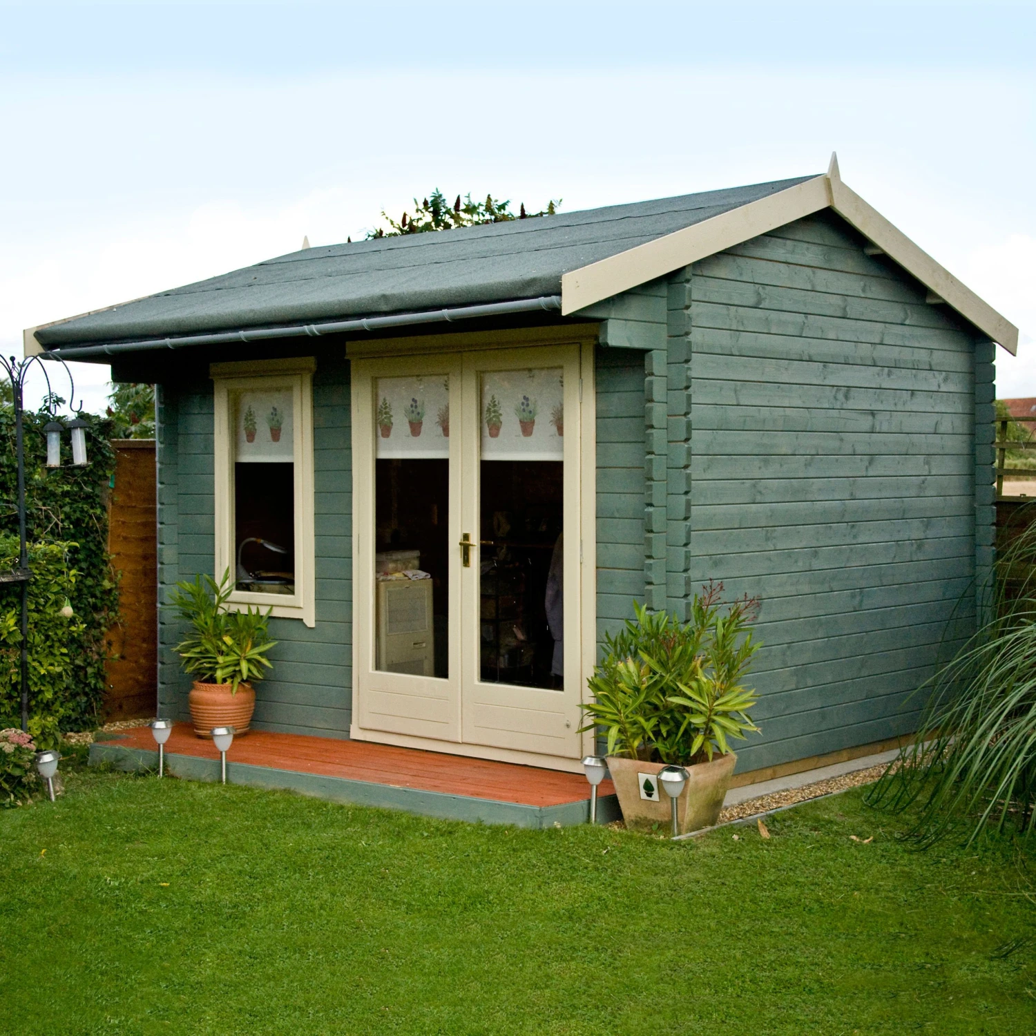 Shire Marlborough 10x10 Glass Apex Tongue & Groove Wooden Cabin - Base Not Included 2 Shire Marlborough 10x10 Glass Apex Tongue & Groove Wooden Cabin - Base Not Included - Image 2