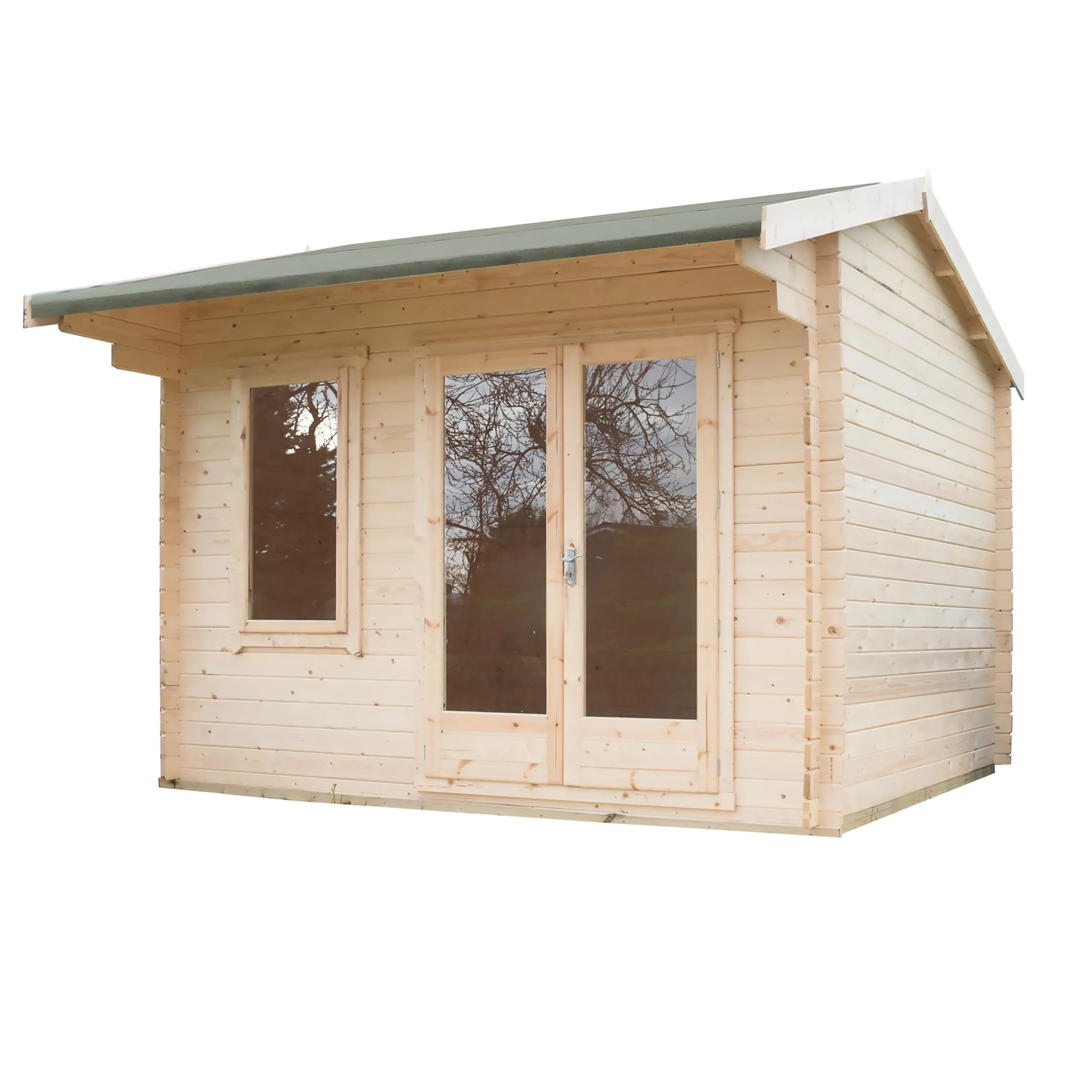 Shire Marlborough 10x10 Glass Apex Tongue & Groove Wooden Cabin - Base Not Included 3 Shire Marlborough 10x10 Glass Apex Tongue & Groove Wooden Cabin - Base Not Included - Image 3
