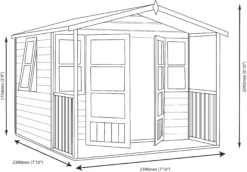 Shire Milton 8x9 Glass Apex Shiplap Wooden Summer House - Base Not Included 13 Shire Milton 8x9 Glass Apex Shiplap Wooden Summer House - Base Not Included -Hozelock Shop shire milton 8x9 glass apex shiplap wooden summer house base not included5019804124800 03t