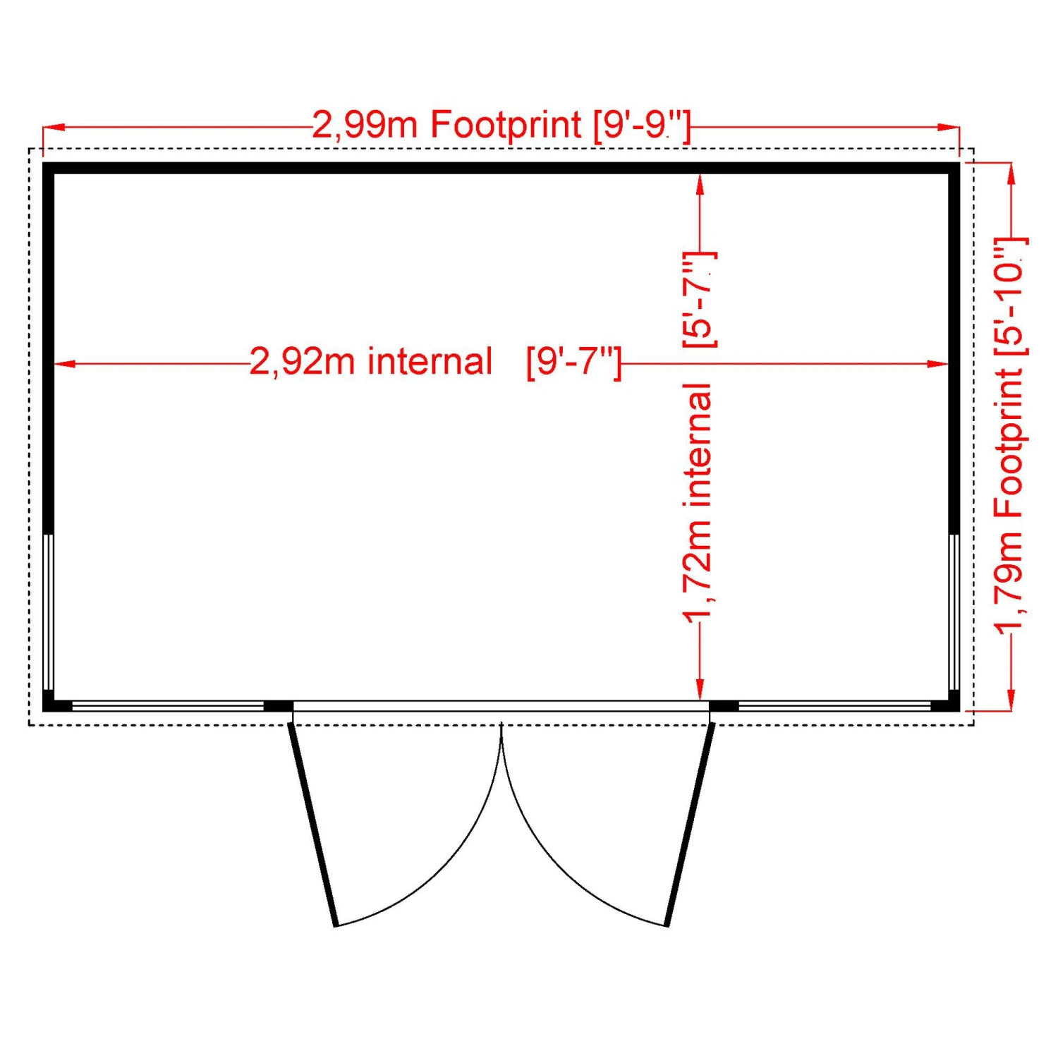 Shire Orchid Curved Roof 10x6 Curved Shiplap Wooden Summer House - Base Not Included 3 Shire Orchid Curved Roof 10x6 Curved Shiplap Wooden Summer House - Base Not Included - Image 3