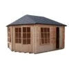 Shire Rowney 10x14 Ft Apex Tongue & Groove Wooden Cabin With Felt Tile Roof - Assembly Service Included
