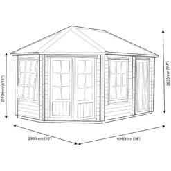 Shire Rowney 10x14 Ft Apex Tongue & Groove Wooden Cabin With Felt Tile Roof - Assembly Service Included -Hozelock Shop shire rowney 10x14 ft apex tongue groove wooden cabin with felt tile roof assembly service included5019804111275 03t