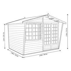 Shire Sandringham 10x10 Glass Apex Shiplap Wooden Summer House - Base Not Included -Hozelock Shop shire sandringham 10x10 glass apex shiplap wooden summer house base not included5019804111671 03t