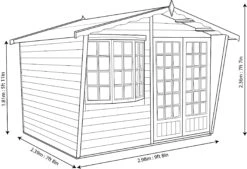 Shire Sandringham 10x8 Glass Apex Shiplap Wooden Summer House - Base Not Included -Hozelock Shop shire sandringham 10x8 glass apex shiplap wooden summer house base not included5019804891443 03t