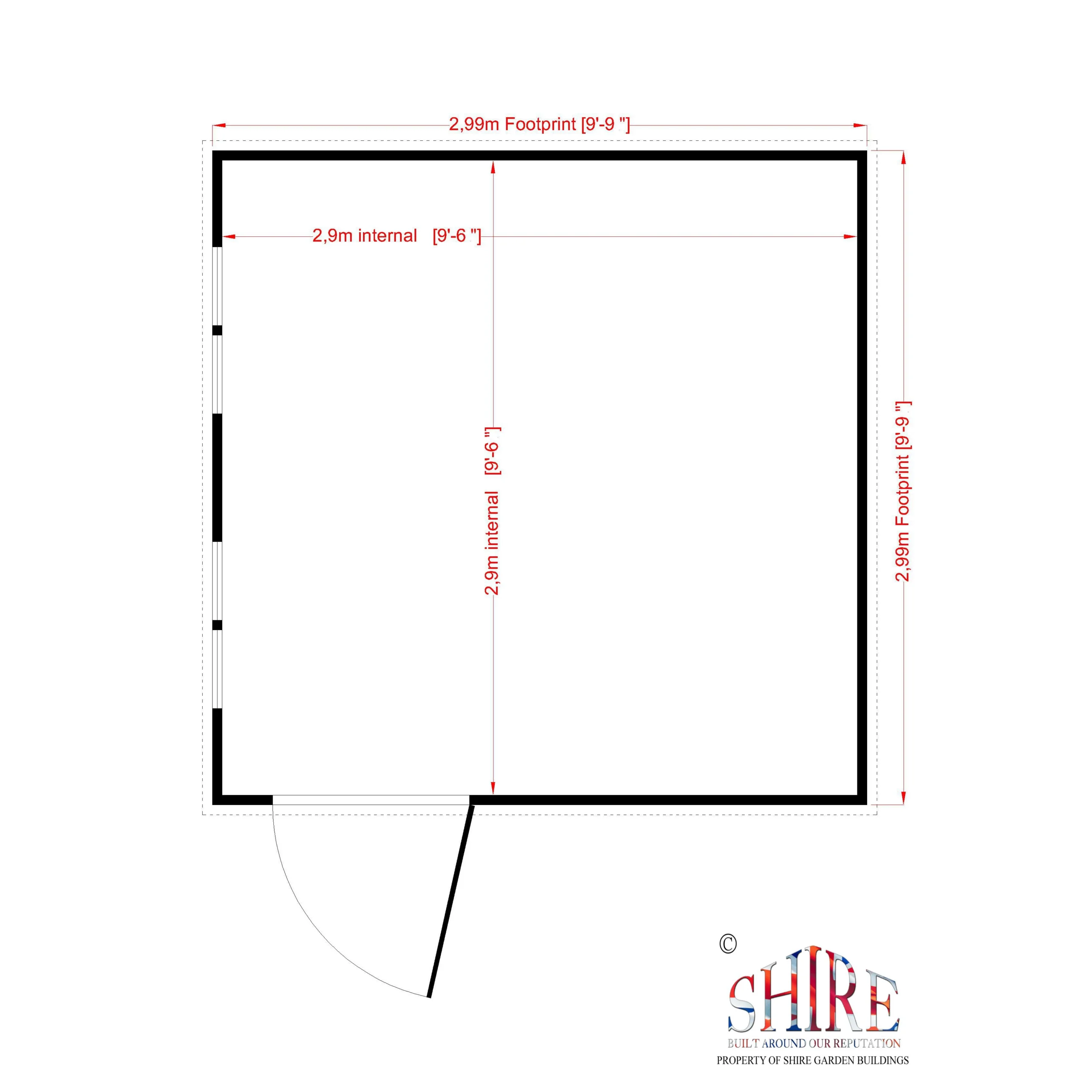 Shire Security Cabin 10x10 Ft Pent Shiplap Wooden Shed With Floor - Assembly Service Included 3 Shire Security Cabin 10x10 Ft Pent Shiplap Wooden Shed With Floor - Assembly Service Included - Image 3