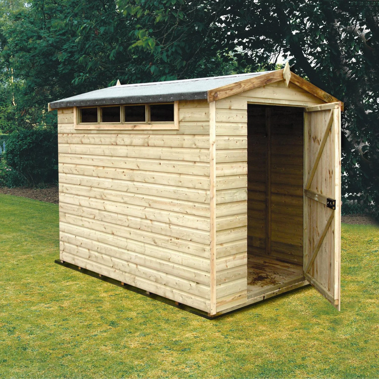 Shire Security Cabin 10x8 Ft Apex Shiplap Wooden Shed With Floor - Assembly Service Included 2 Shire Security Cabin 10x8 Ft Apex Shiplap Wooden Shed With Floor - Assembly Service Included - Image 2