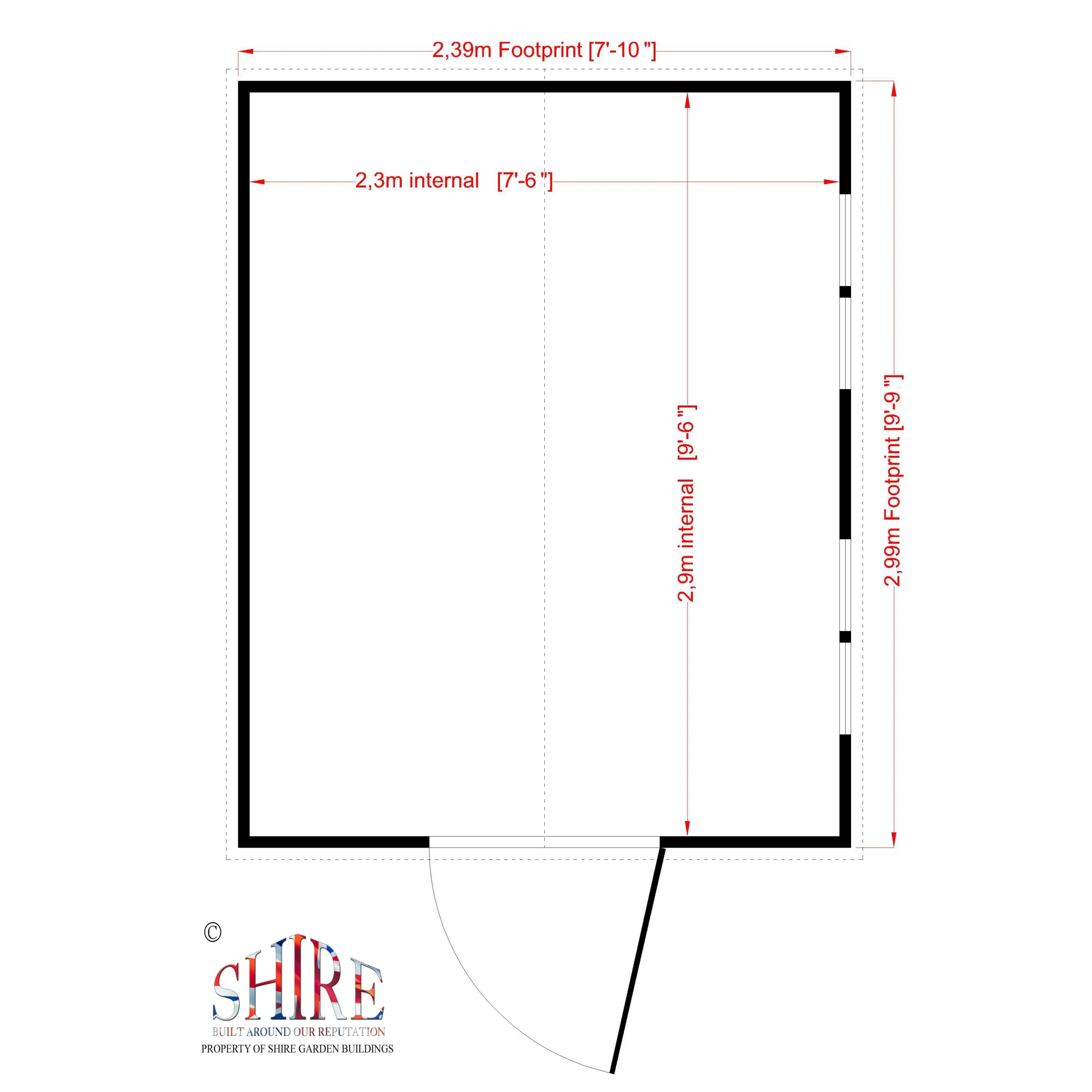 Shire Security Cabin 10x8 Ft Apex Shiplap Wooden Shed With Floor - Assembly Service Included 3 Shire Security Cabin 10x8 Ft Apex Shiplap Wooden Shed With Floor - Assembly Service Included - Image 3