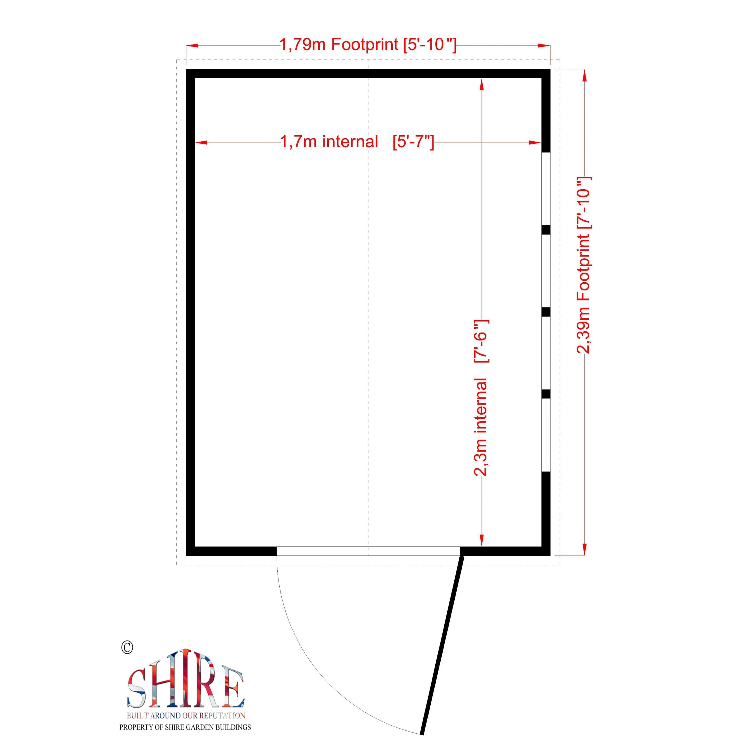 Shire Security Cabin 8x6 Ft Apex Shiplap Wooden 3 Windows Shed With Floor - Assembly Service Included 3 Shire Security Cabin 8x6 Ft Apex Shiplap Wooden 3 Windows Shed With Floor - Assembly Service Included - Image 3