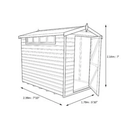 Shire Security Cabin 8x6 Ft Apex Shiplap Wooden Shed With Floor -Hozelock Shop shire security cabin 8x6 ft apex shiplap wooden shed with floor5019804122080 02t