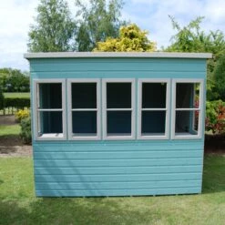 Shire Sun 8x6 Glass Pent Shiplap Wooden Summer House - Base Not Included -Hozelock Shop shire sun 8x6 glass pent shiplap wooden summer house base not included5019804112012 02i bq