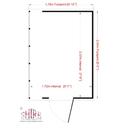Shire Sun 8x6 Glass Pent Shiplap Wooden Summer House - Base Not Included -Hozelock Shop shire sun 8x6 glass pent shiplap wooden summer house base not included5019804112012 02t